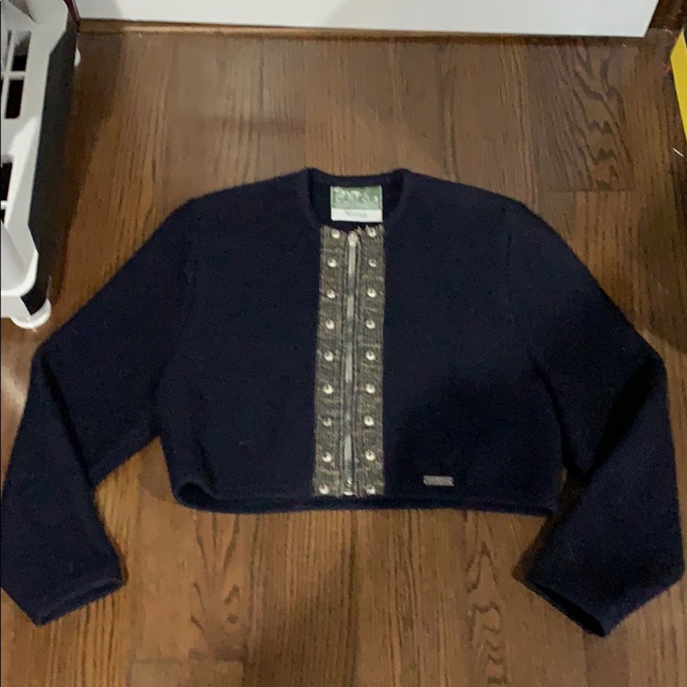 Wesenjak Tirol Navy blue wool Austrian sweater 10